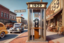 1939s Outdoor Phone Booth In US