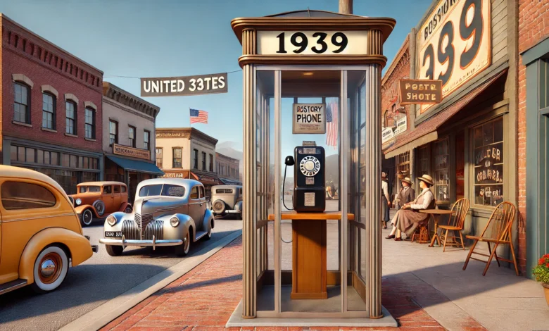 1939s Outdoor Phone Booth In US